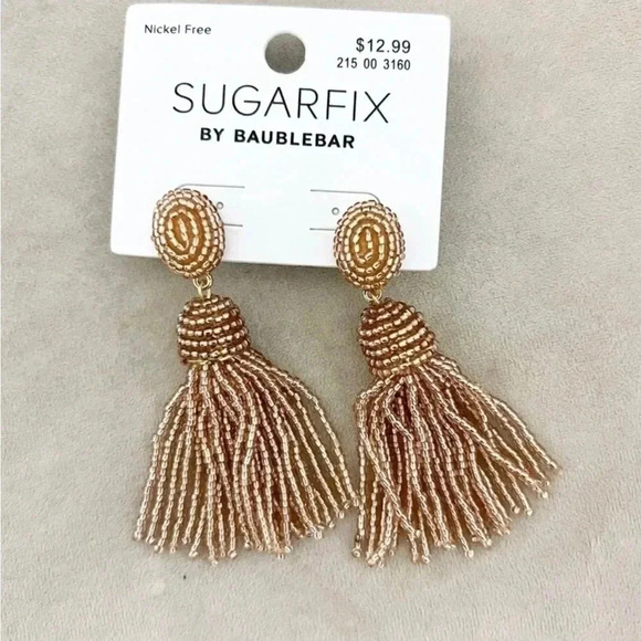 NWT Sugarfix by Baublebar Gold Beaded Drop Earrings 14 - Picture 1 of 2